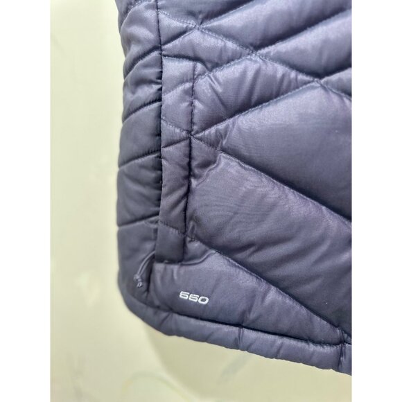North Face 550 Down Puffer Vest Womens Medium Purple Mock Neck Full Zip Gorpcore - Picture 13 of 14